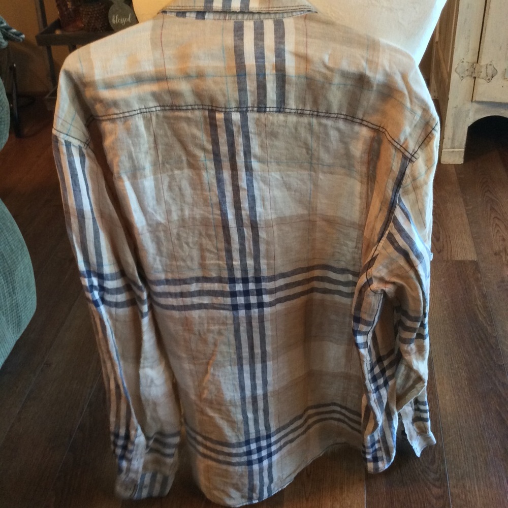 Bugatchi Men’s Ls Linen Button Up - image 7